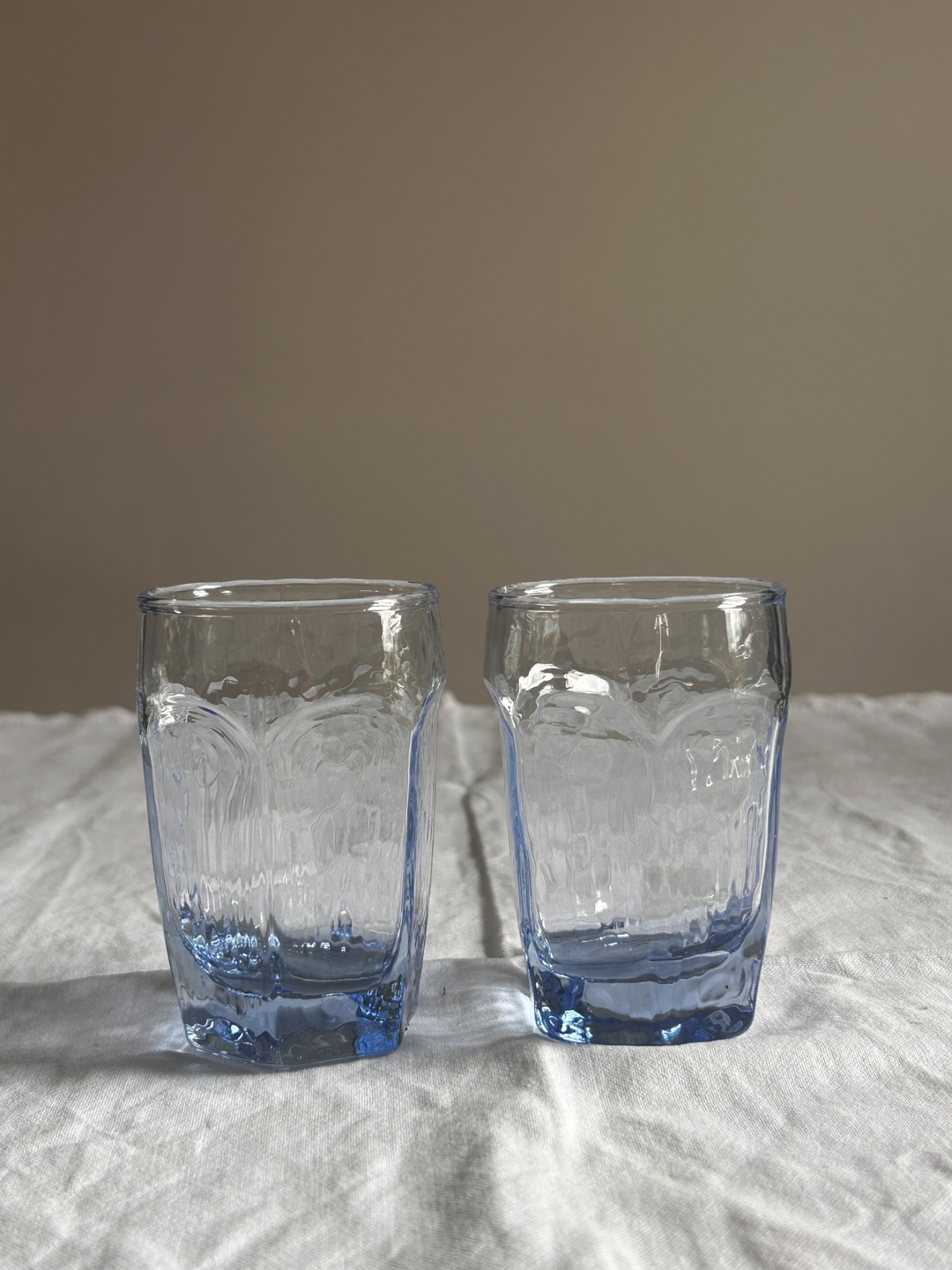 Pair of Vintage Blue Tumblers