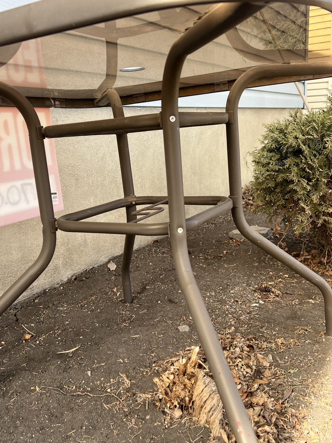 Square Glass Top Patio Table - photo 4