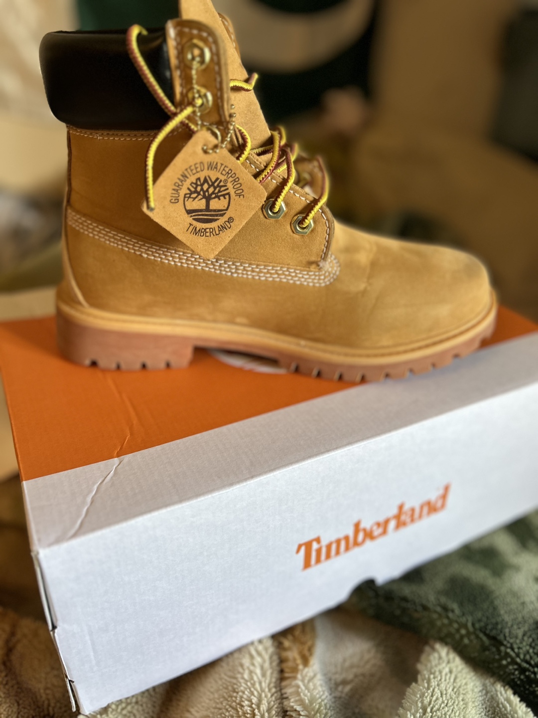 Timberland 6" Waterproof Boots - Wheat/Wheat, Size 6.5