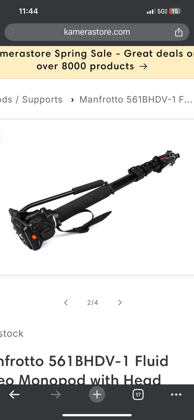 Manfrotto 561BHDV-1 Fluid Video Monopod with Head - photo 2