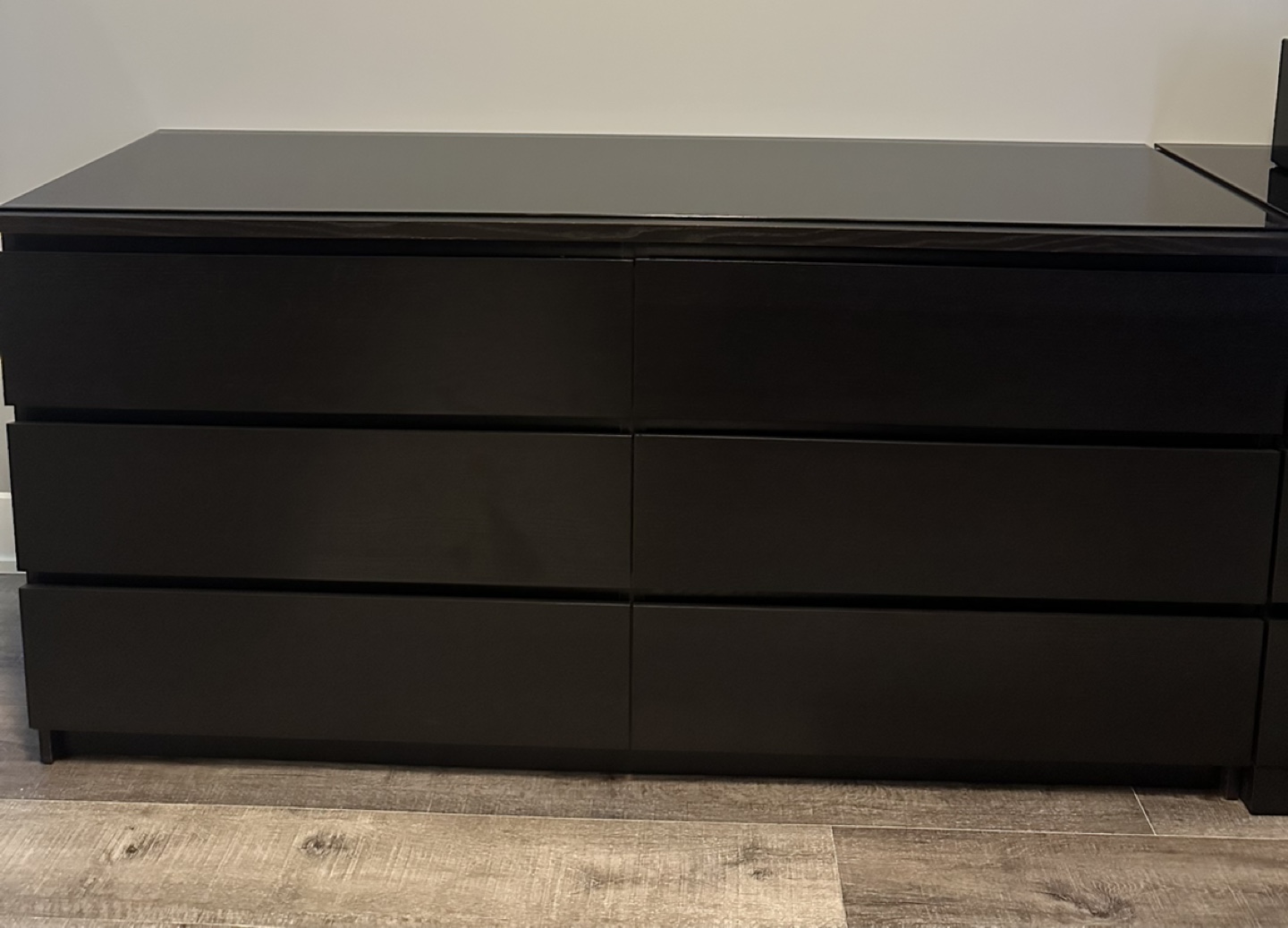 IKEA MALM 6-Drawer Dresser - Black-Brown