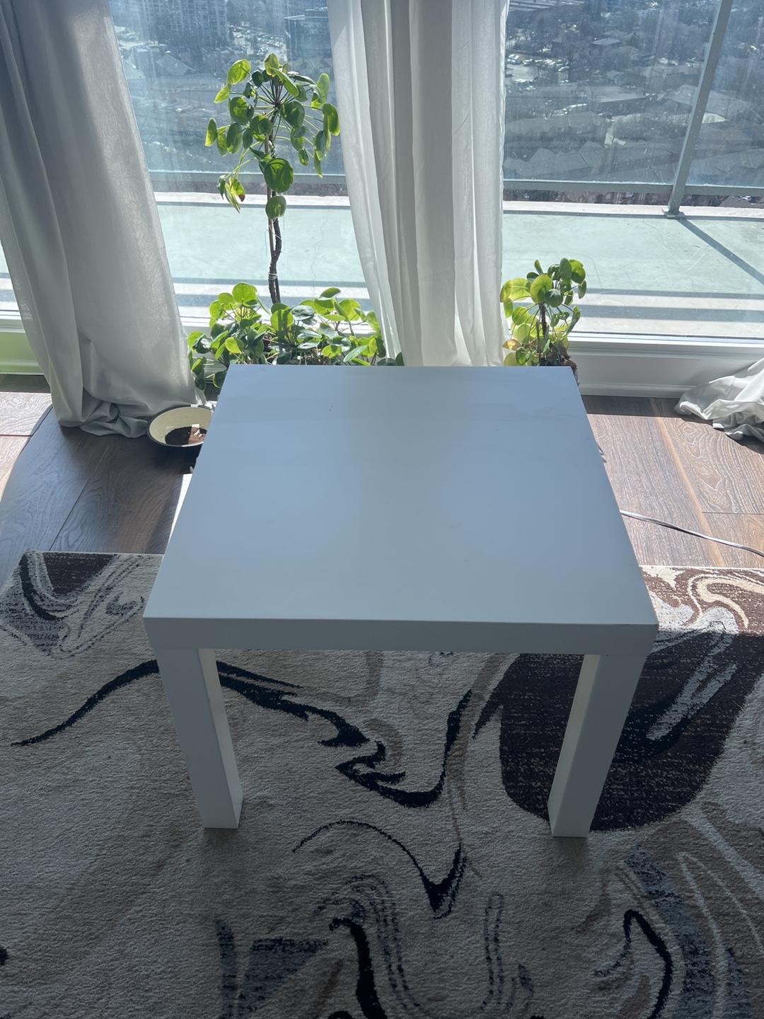 White Square Side Table - photo 2