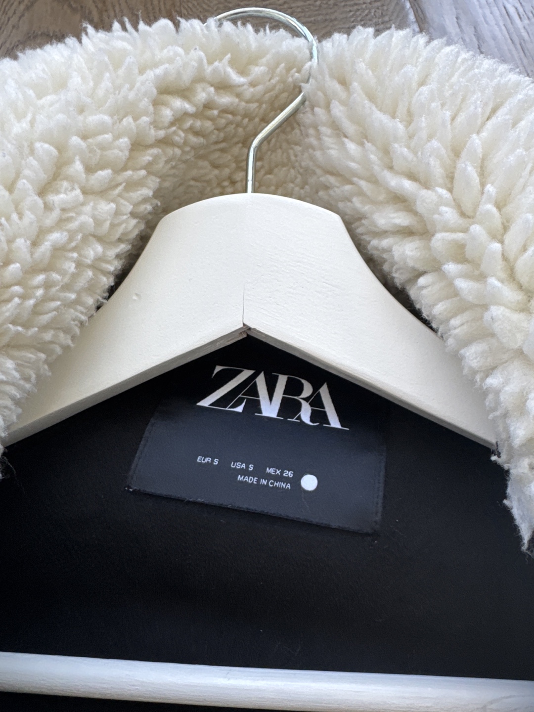 Zara Cream Sherpa Jacket Size Small - photo 4