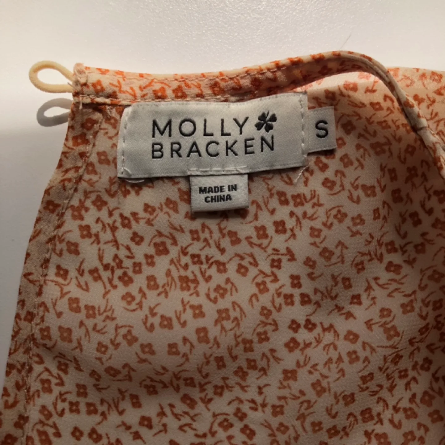 Molly Bracken Pleated Floral Blouse, Size Small image indicator(6)