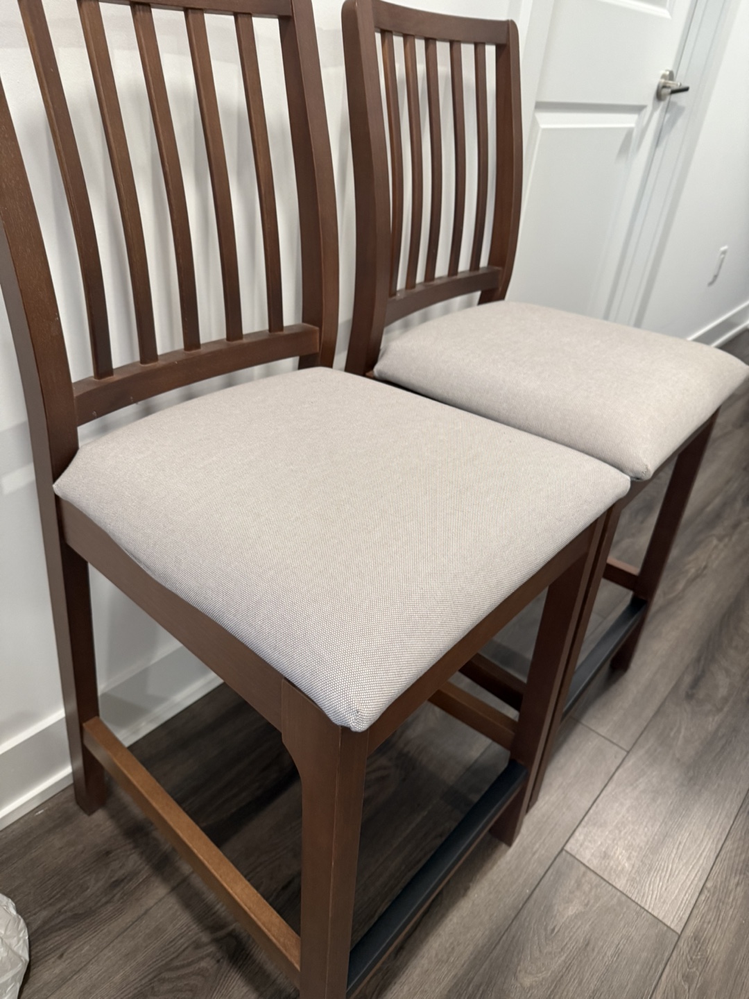 Free Delivery - Pair of Wooden high Chairs