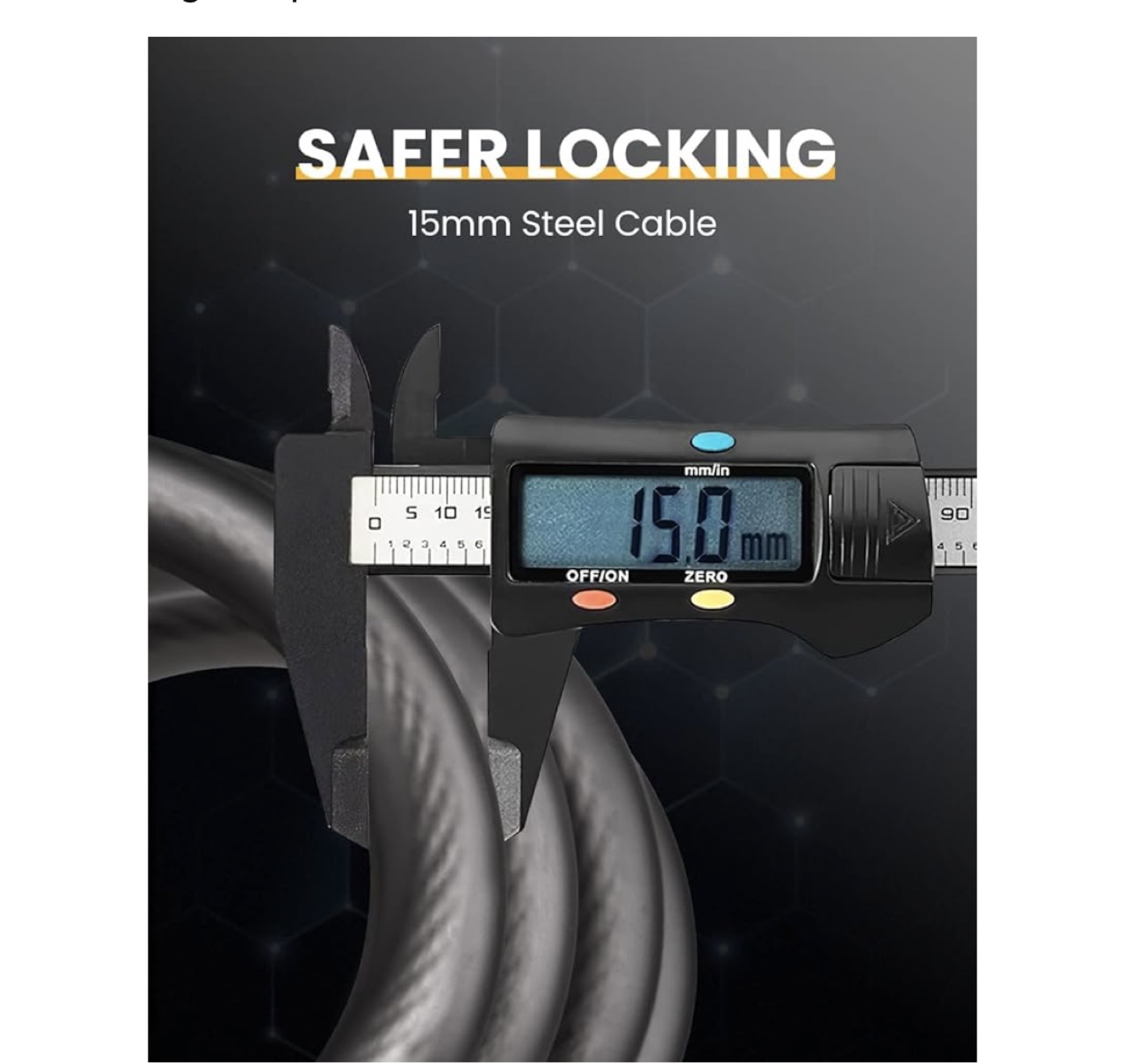 Resetable Combination Bike Lock with Mount - photo 3
