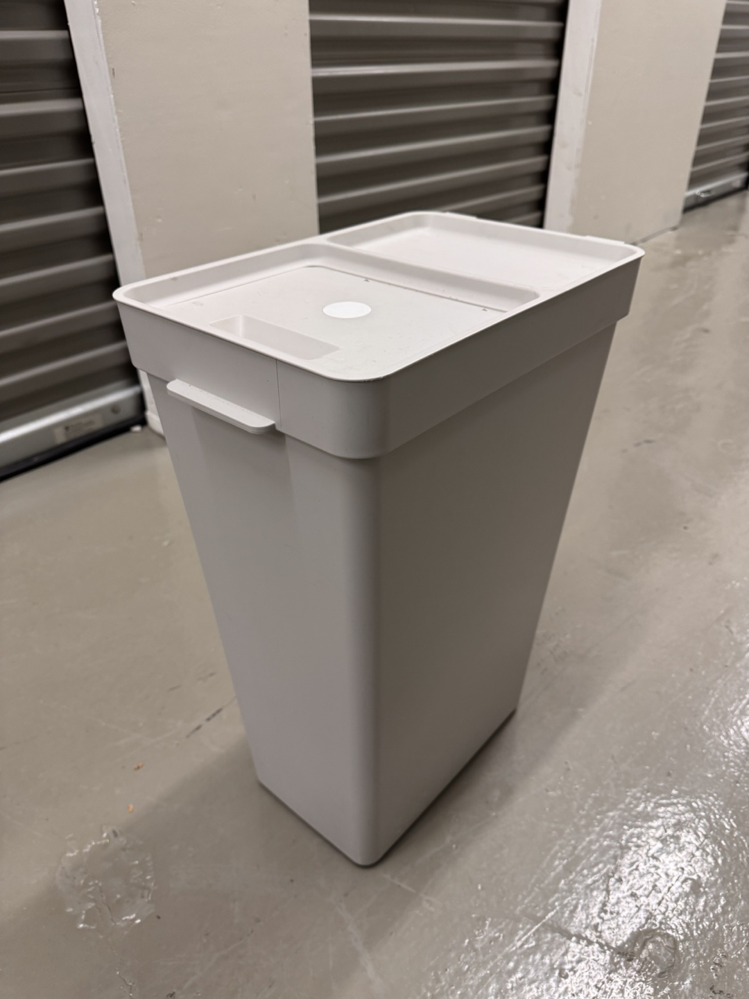 Grey Plastic Step Trash Can