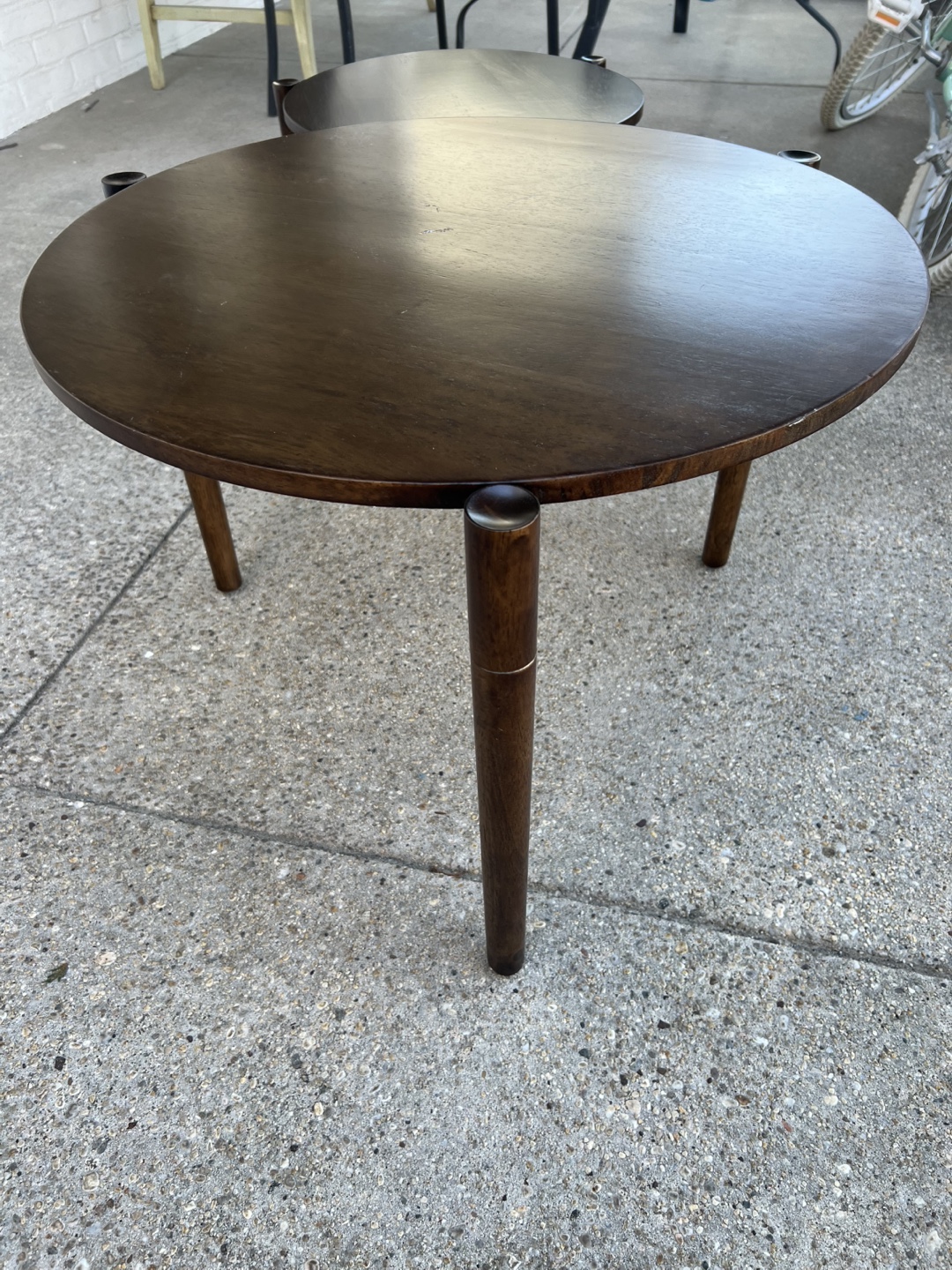 2 Brown Wooden Tables - photo 3