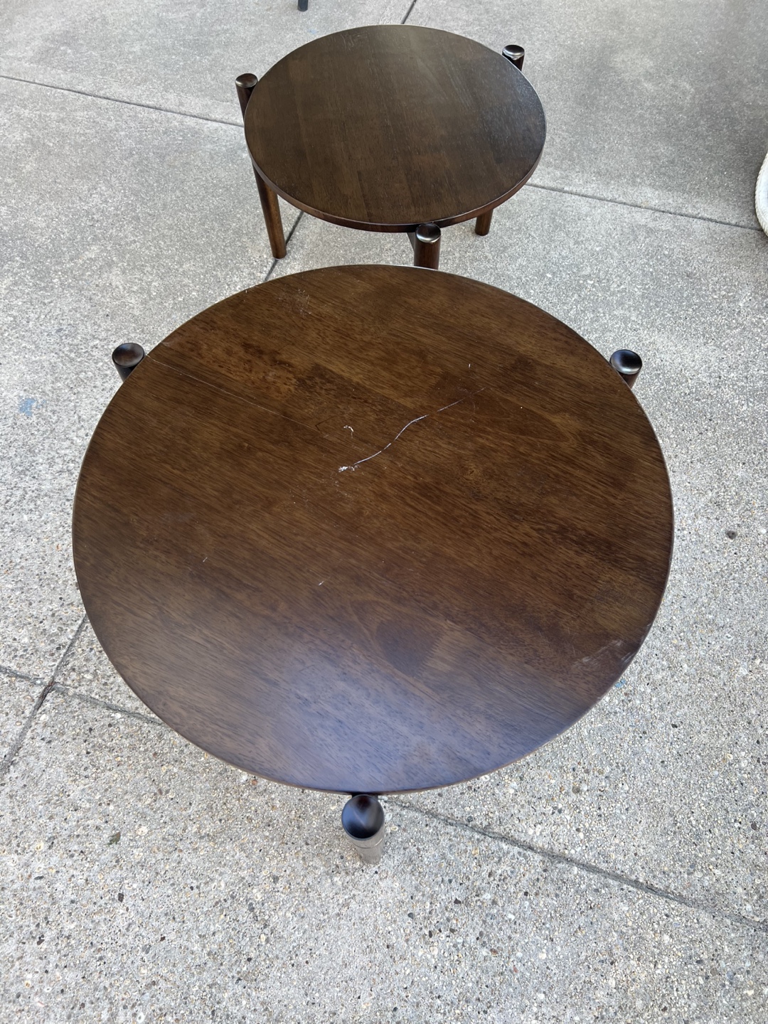 2 Brown Wooden Tables - photo 4