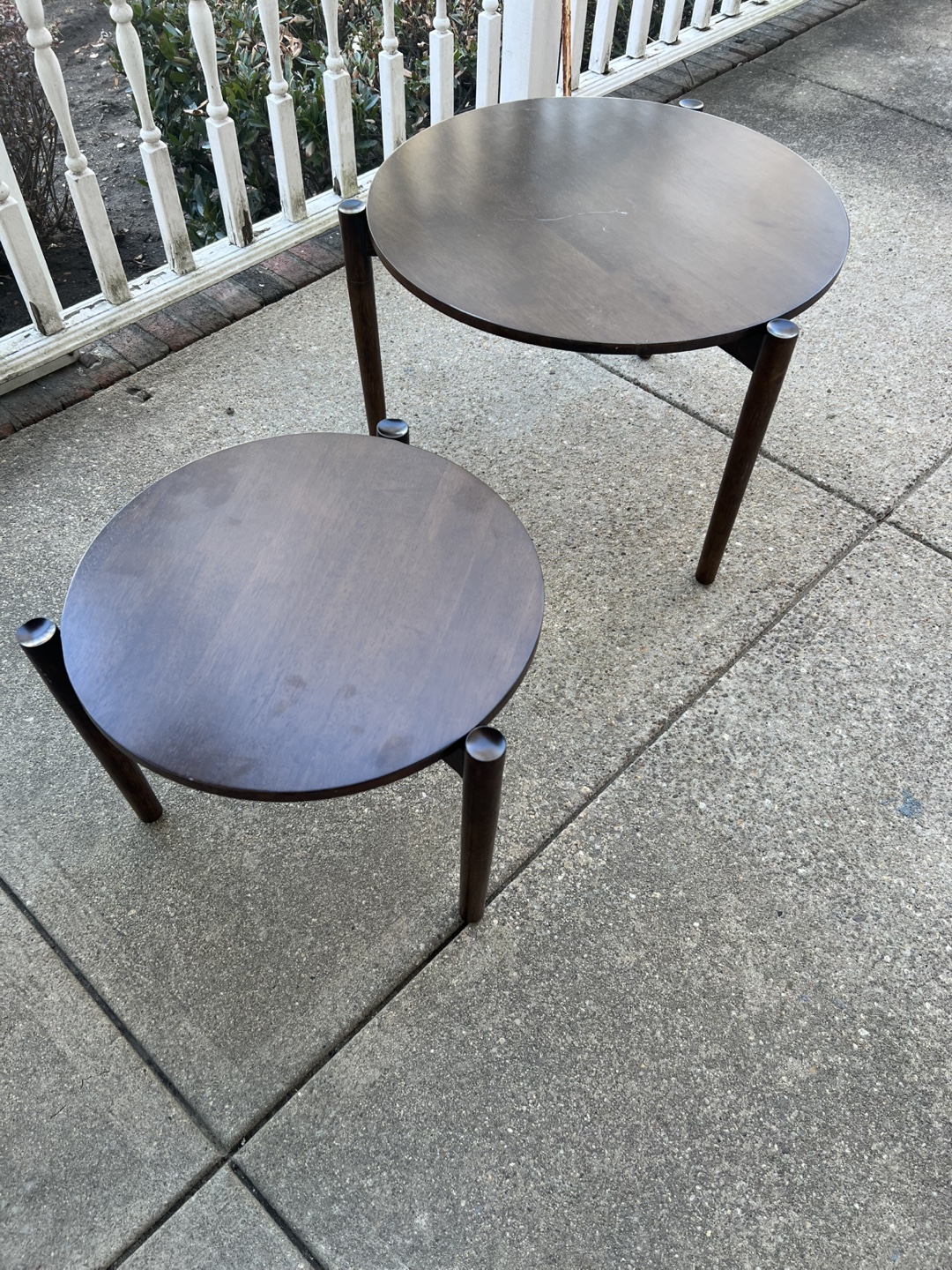2 Brown Wooden Tables - photo 5