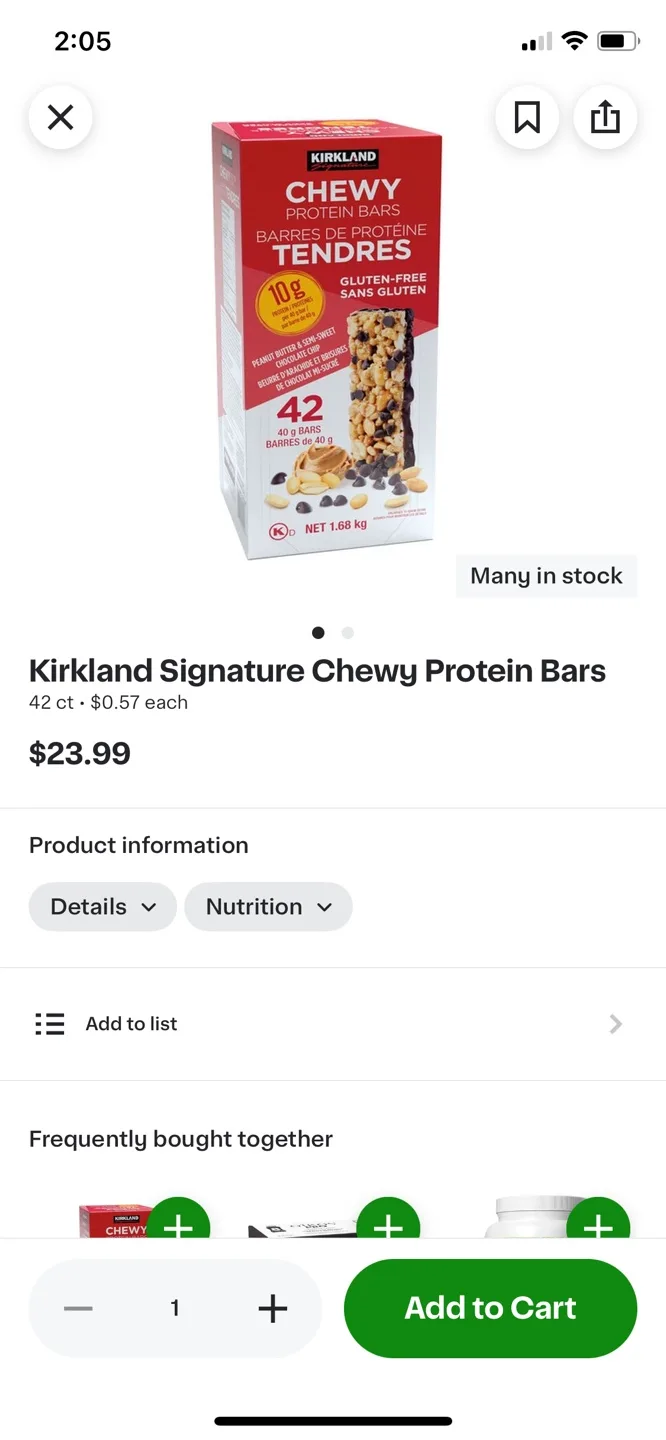 Kirkland Signature Chewy Protein Bars image indicator(4)