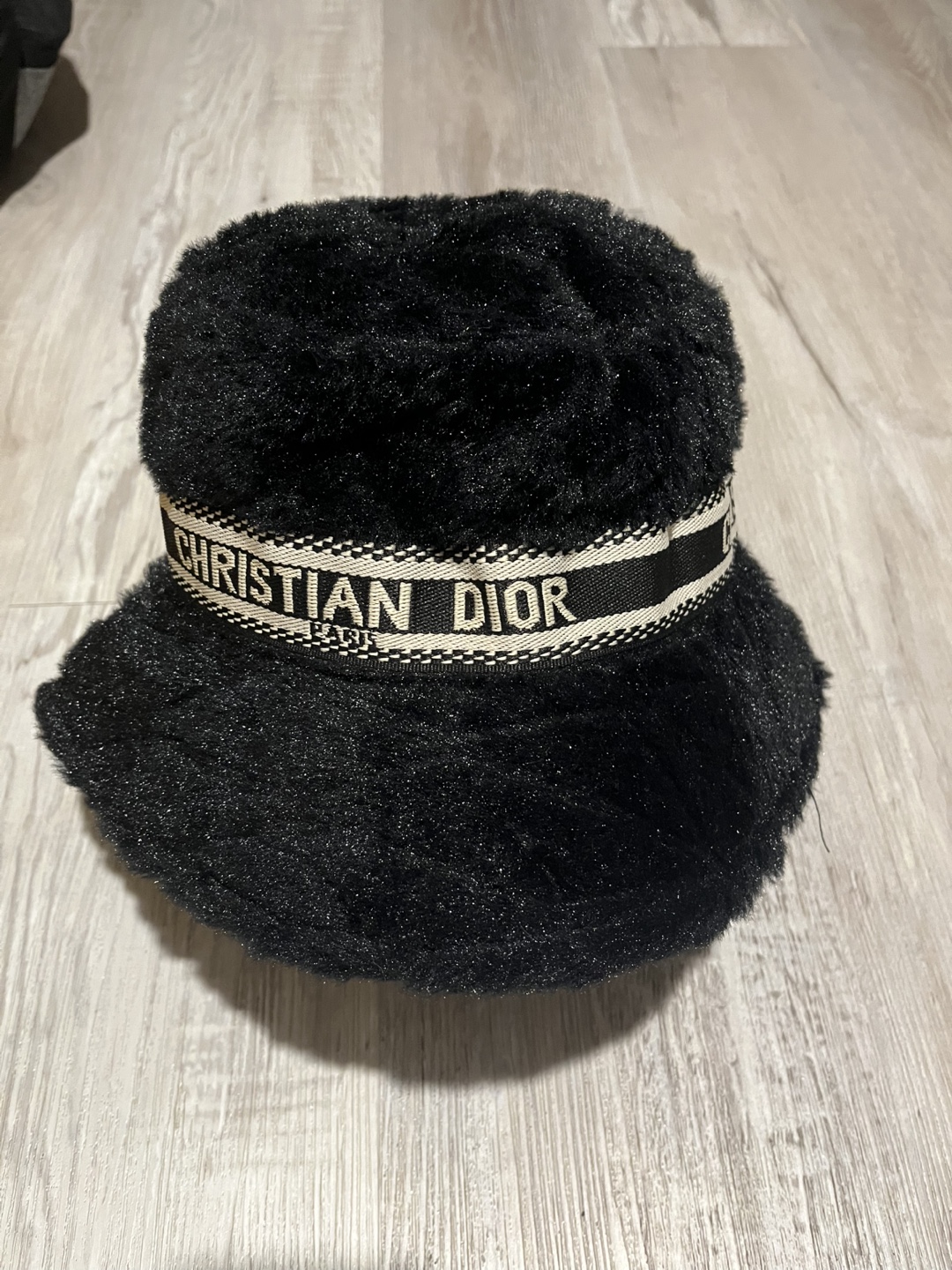 Christian Dior Faux Fur Bucket Hats - Black & Tan - photo 2