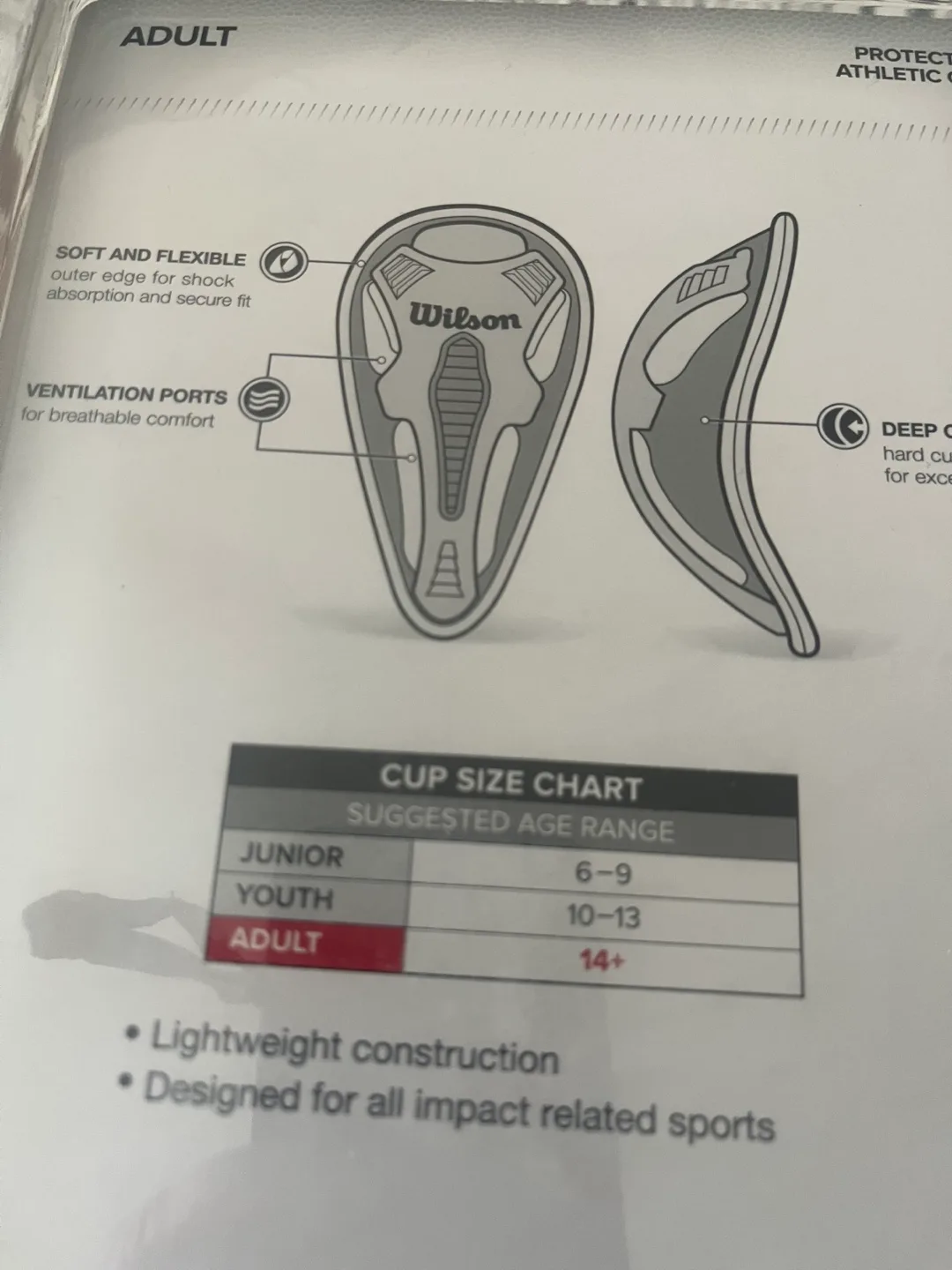 NEW Wilson Athletic Baseball Protective Cup - Adult Size image indicator(3)