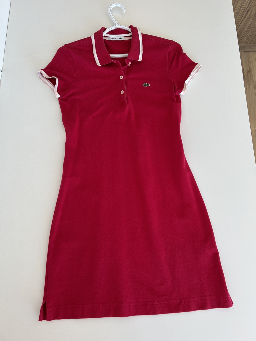 Lacoste Women's Red Polo Dress, Size 38 - photo 3