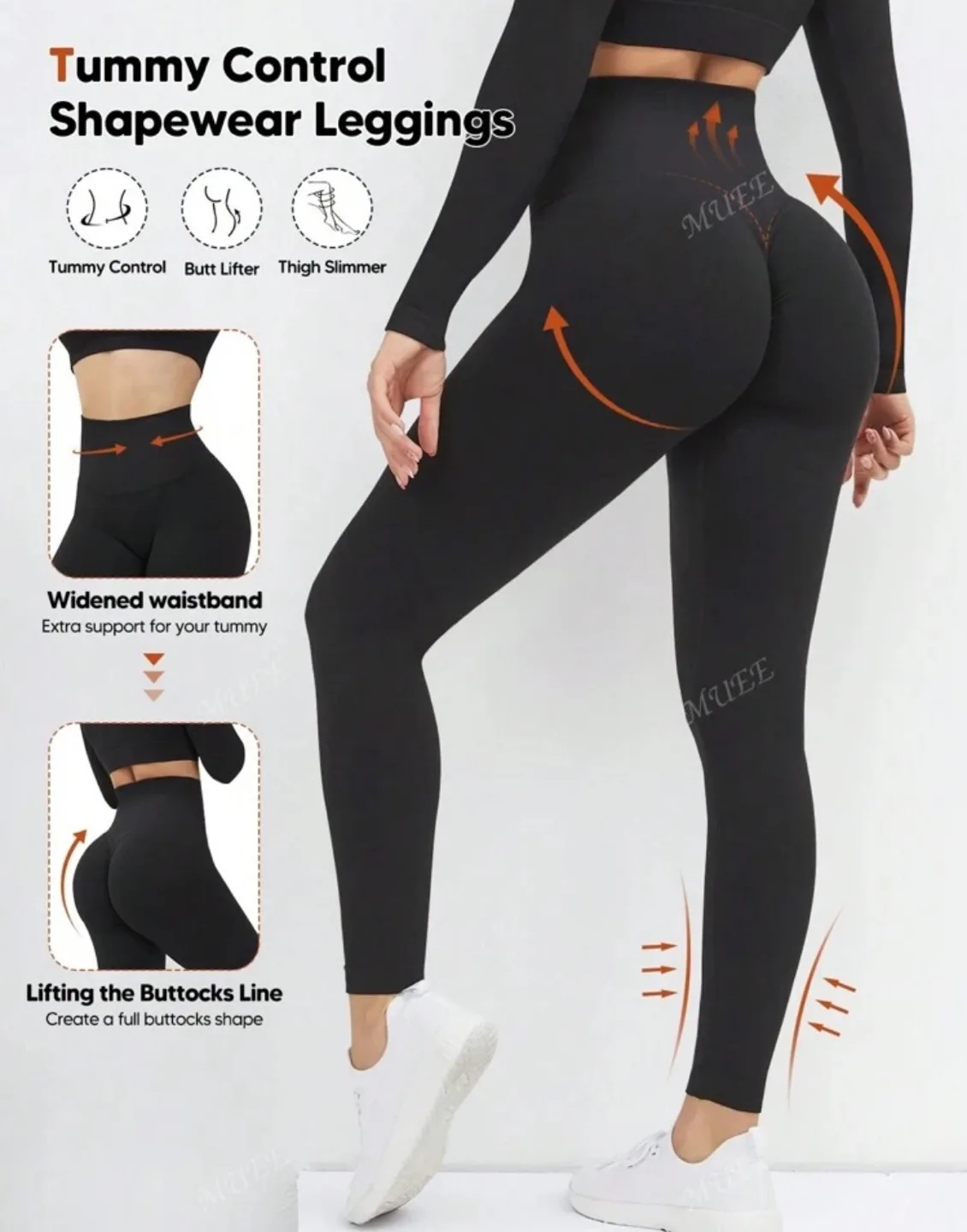 Bundle of Yoga tummy control butt lifting leggings size small image indicator(3)