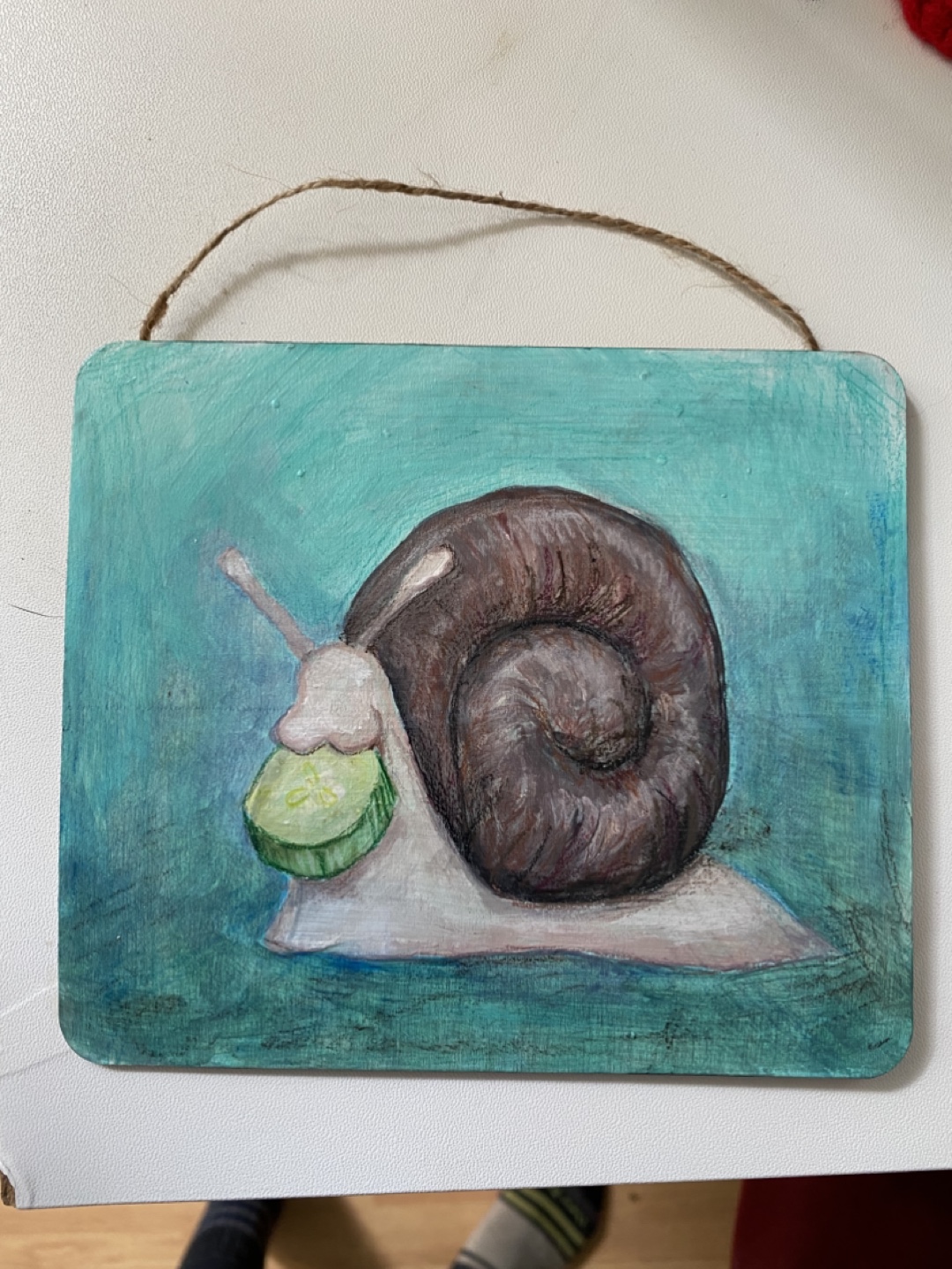 Hand-painted Snail Wall Art