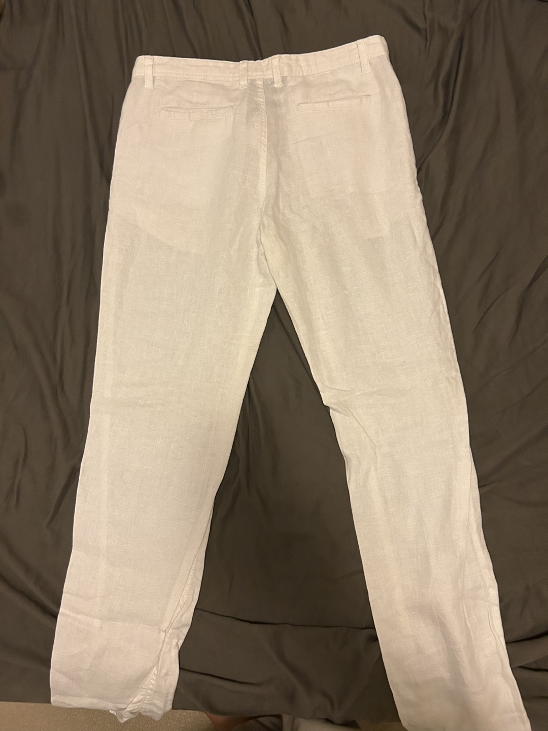 Men's White Linen Pants - photo 2