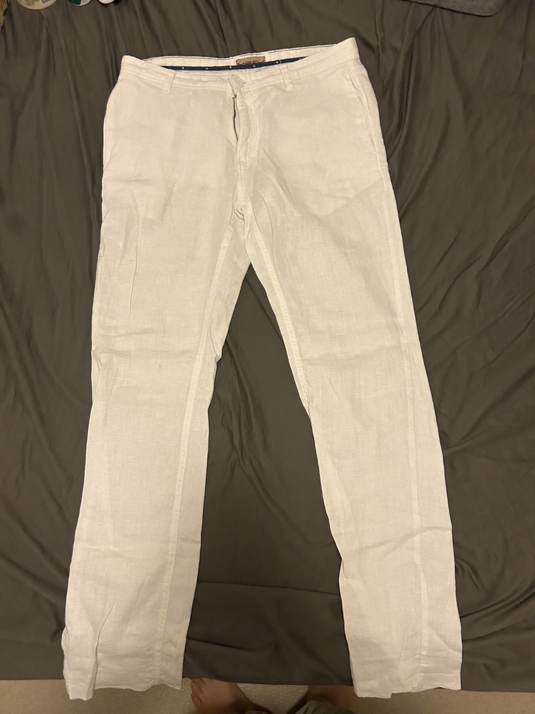 Men's White Linen Pants