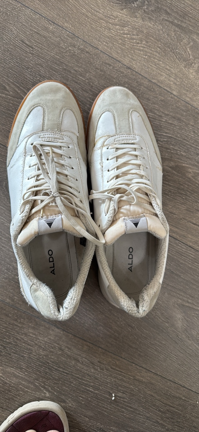 Men's Aldo White Leather Sneakers - Size 11 - photo 4