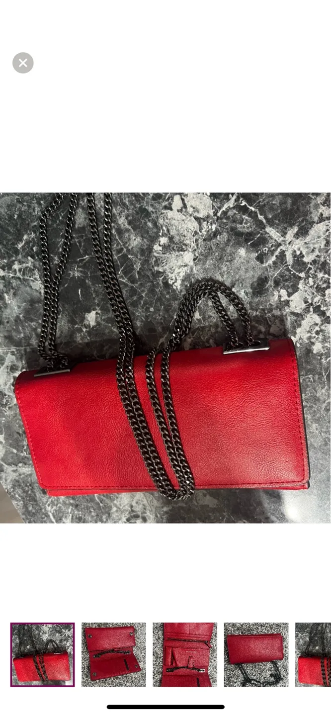 Red Chain Strap Wallet Clutch image indicator(3)