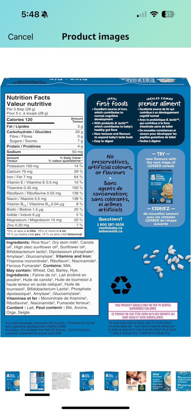 Gerber Rice Baby Cereal - 227g - photo 4