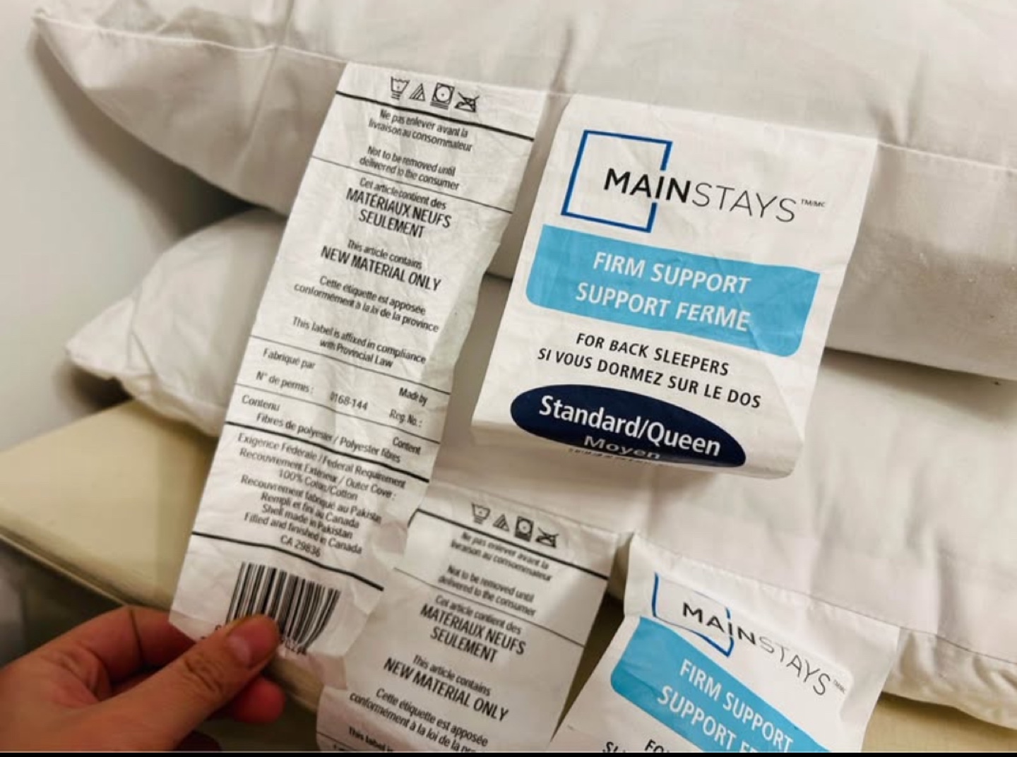 Mainstays Firm Support Pillows - Standard/Queen - 2 Pack - photo 5