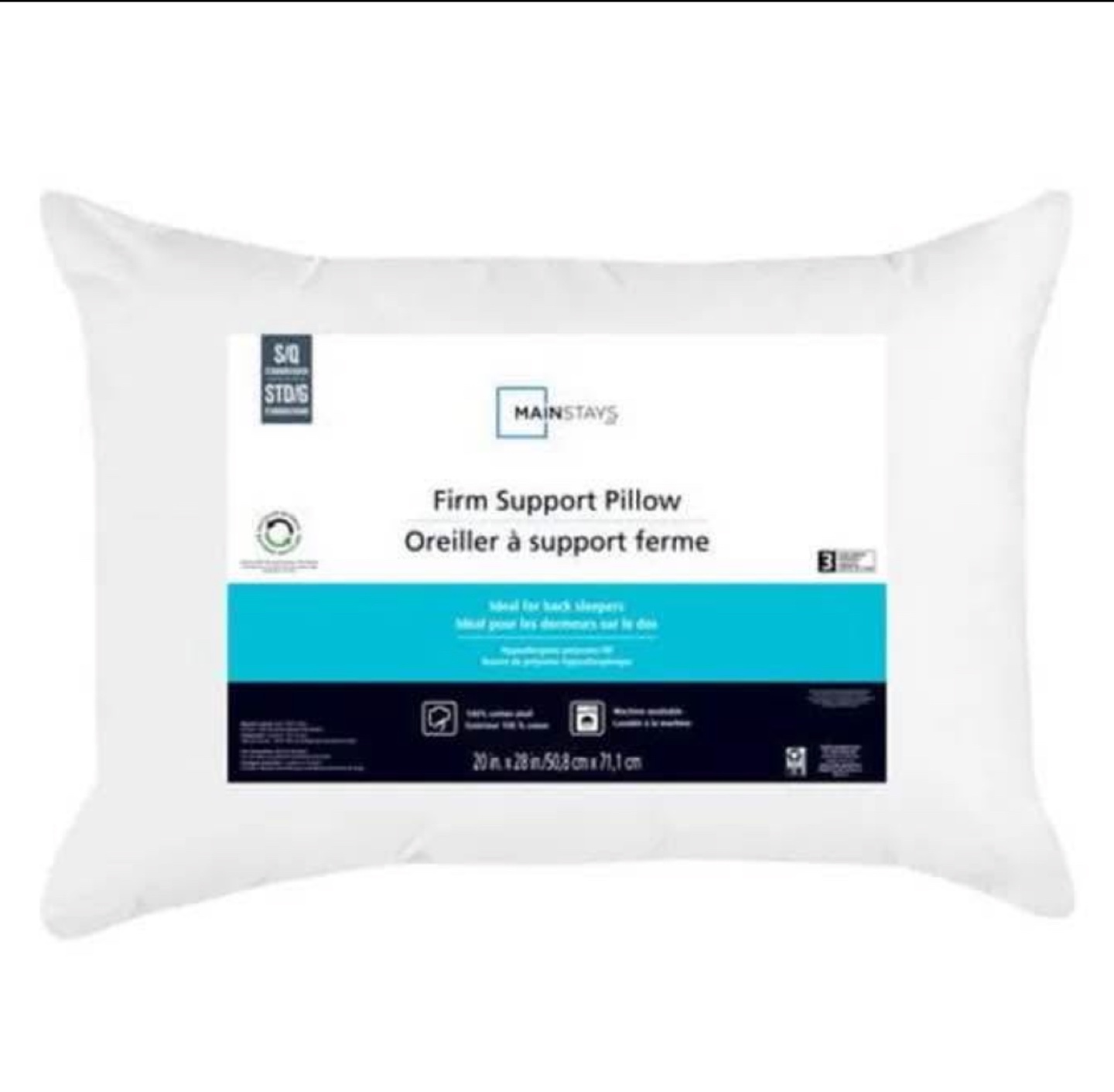 Mainstays Firm Support Pillows - Standard/Queen - 2 Pack