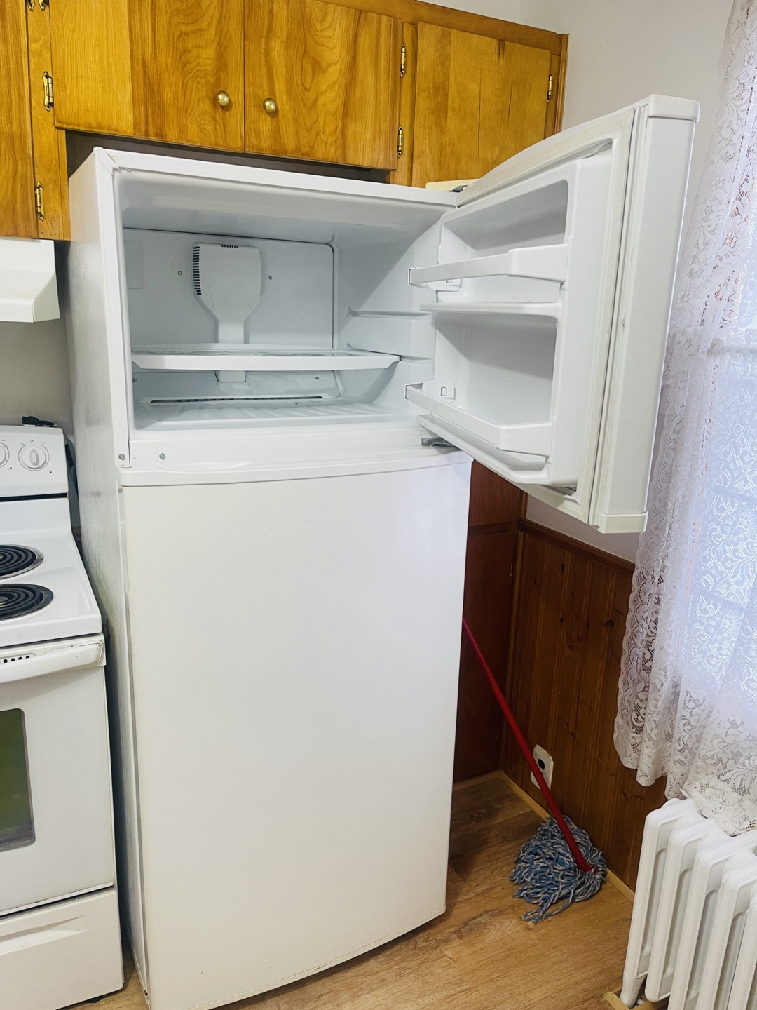 Amana Electric Range and Refrigerator Set
