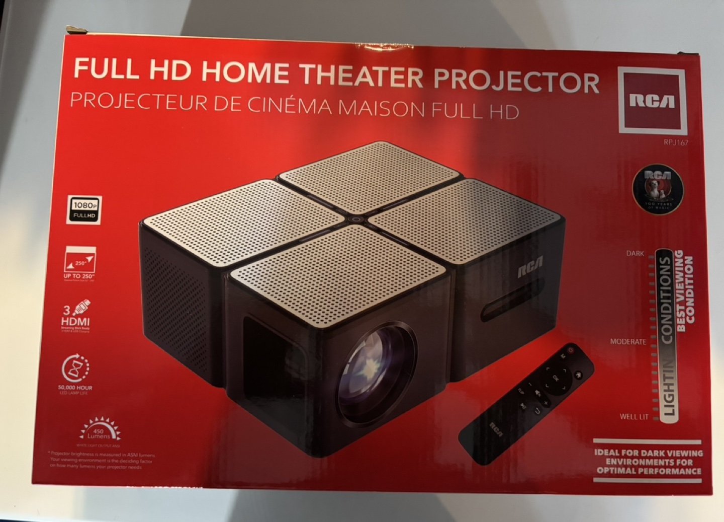 RCA 1080p Full HD Home Theater LED Projector