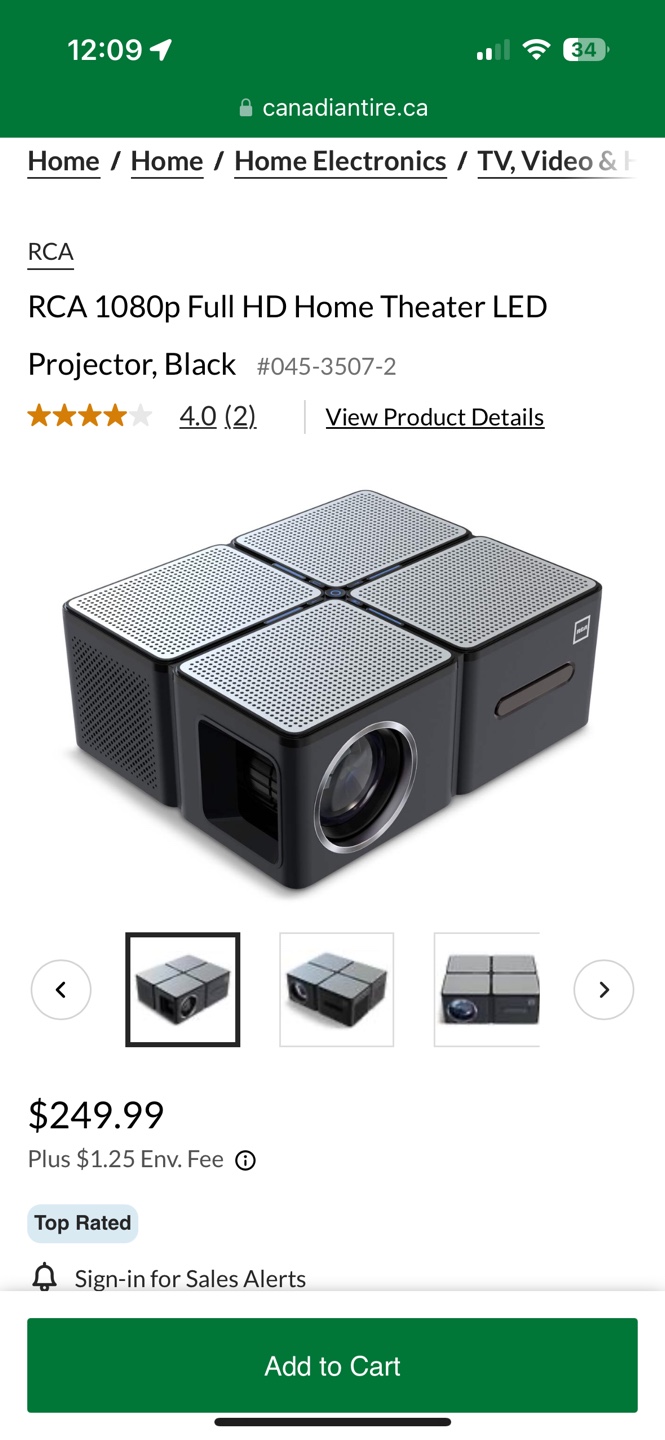 RCA 1080p Full HD Home Theater LED Projector - photo 2