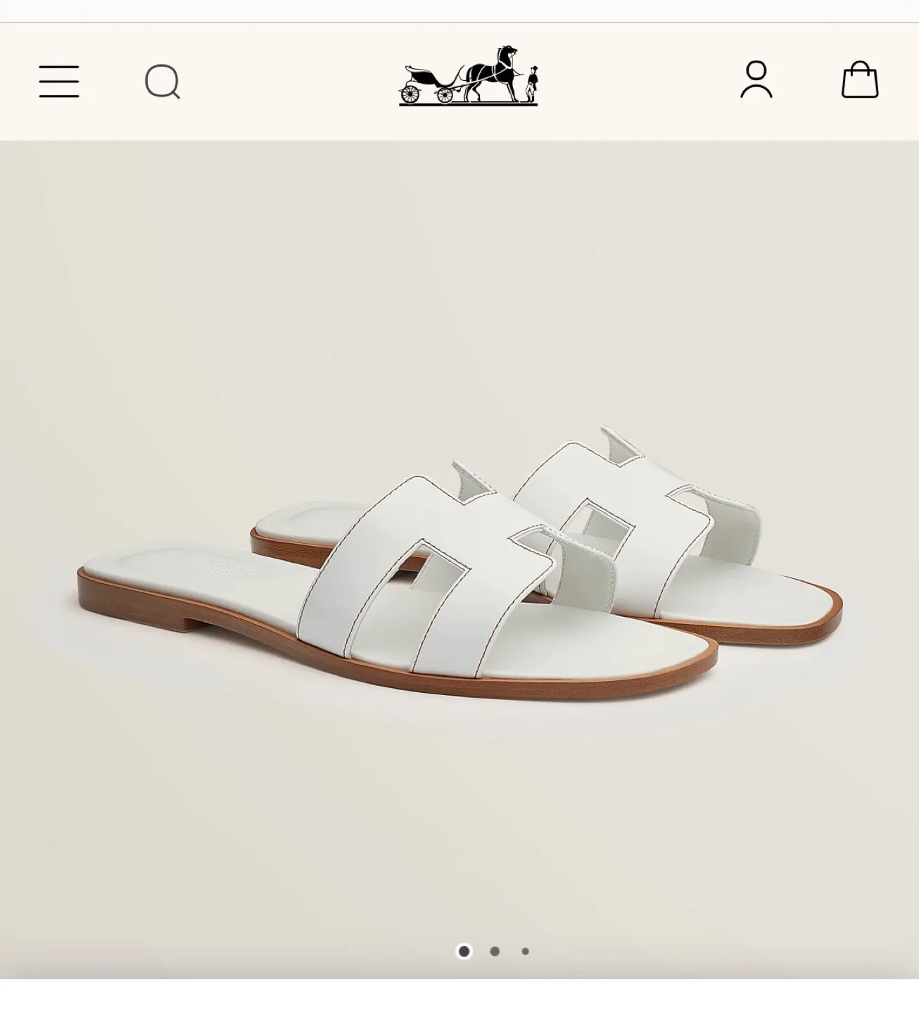 Hermès Oran Sandals Size 37 image indicator(2)