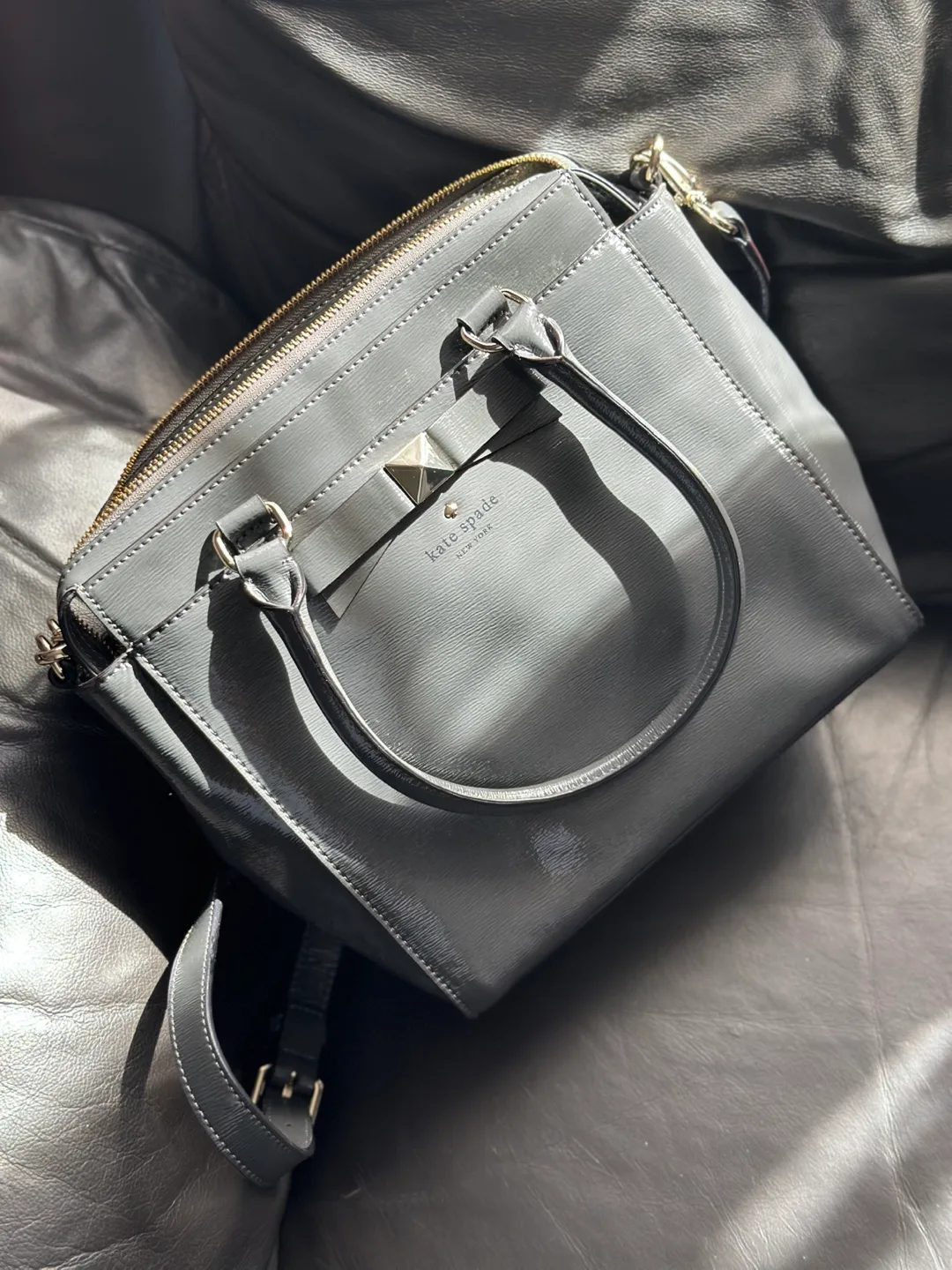 Kate Spade New York Grey Satchel Handbag image indicator(4)