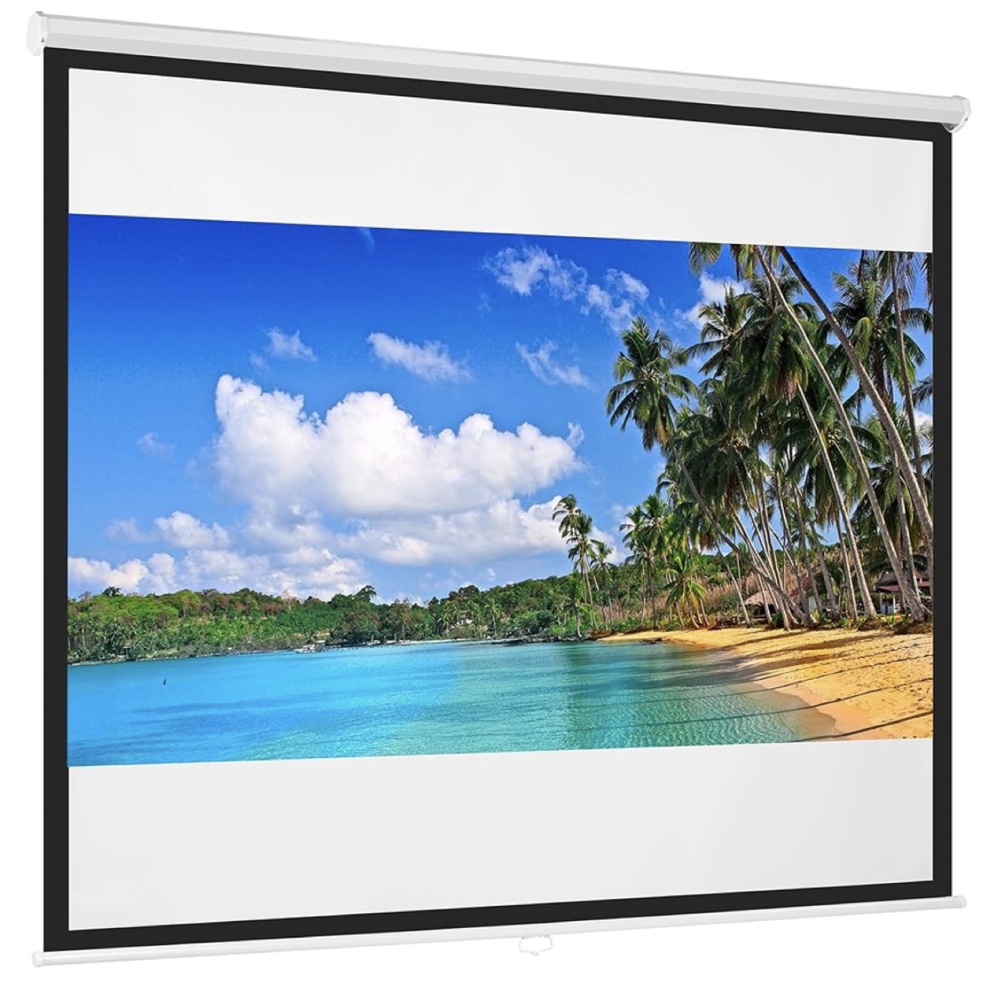 84" Manual Pull-Down Projector Screen - High-Quality Display