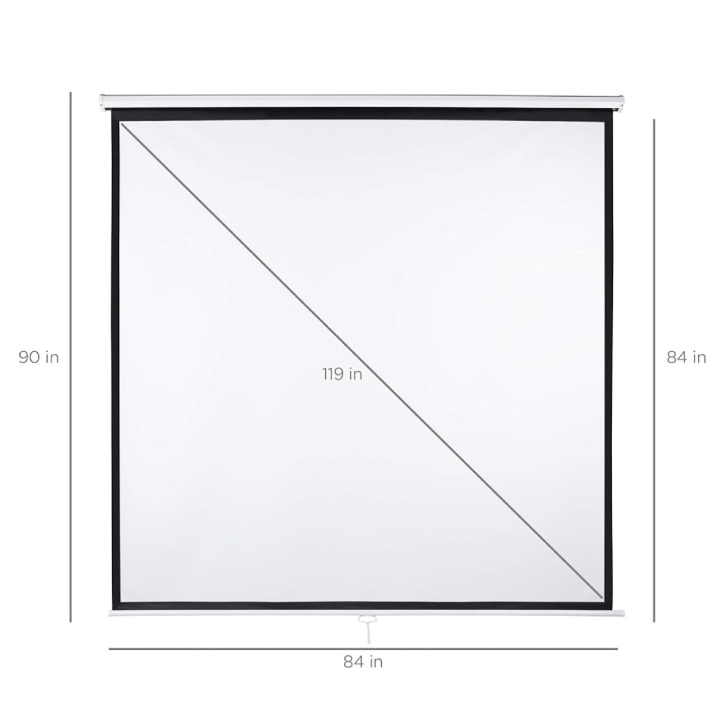 84" Manual Pull-Down Projector Screen - High-Quality Display - photo 2