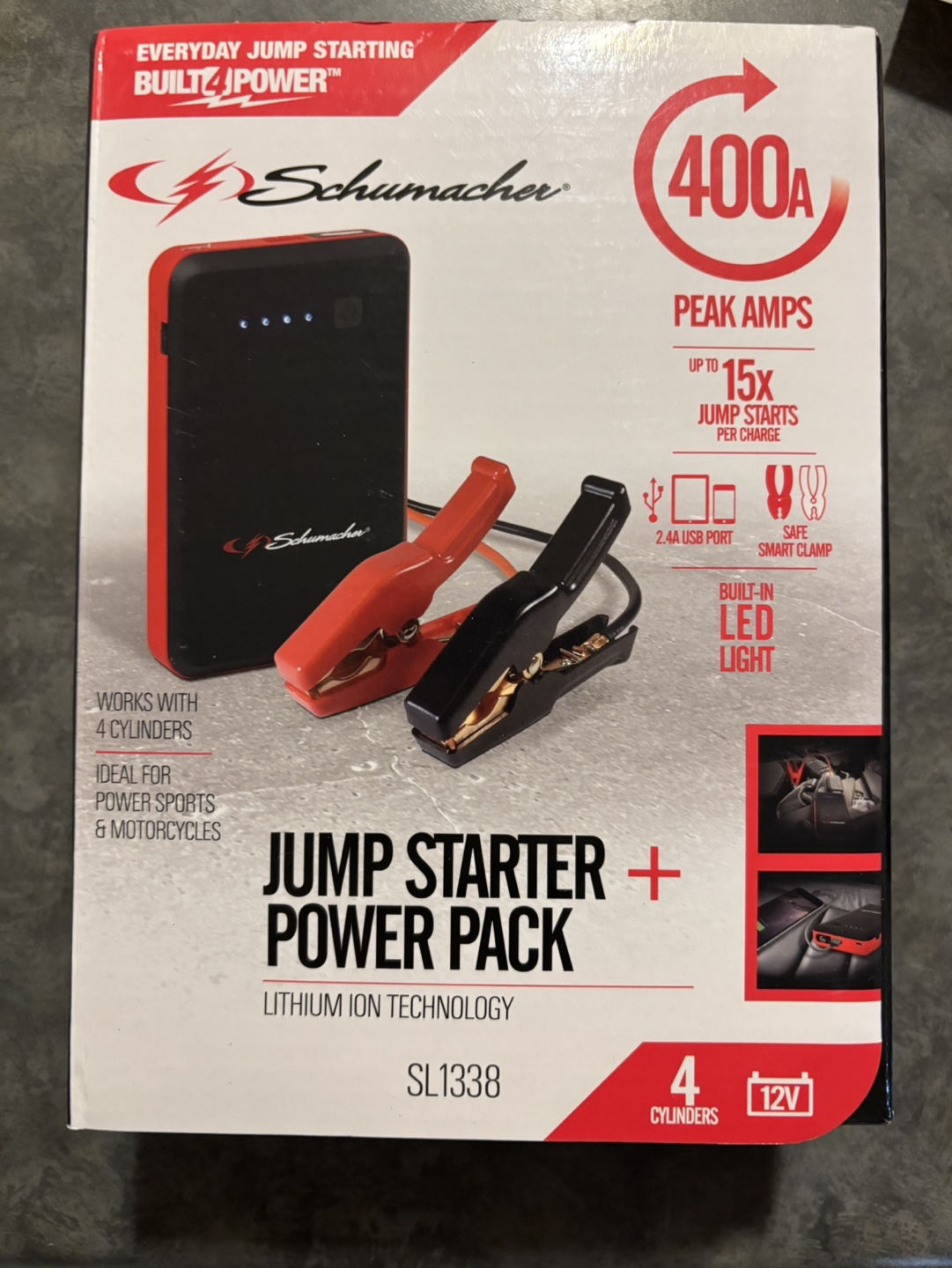 Schumacher SL1338 Lithium Jump Starter Power Pack