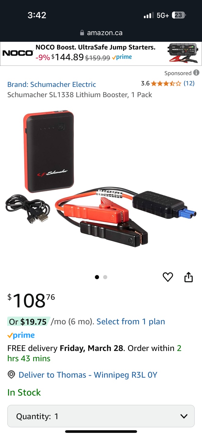 Schumacher SL1338 Lithium Jump Starter Power Pack - photo 2