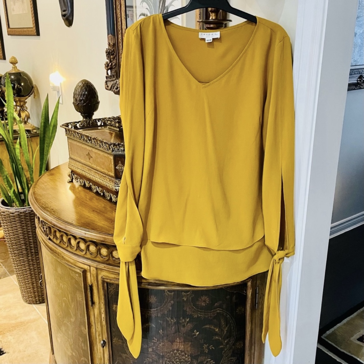 Freda's Mustard Yellow Blouse