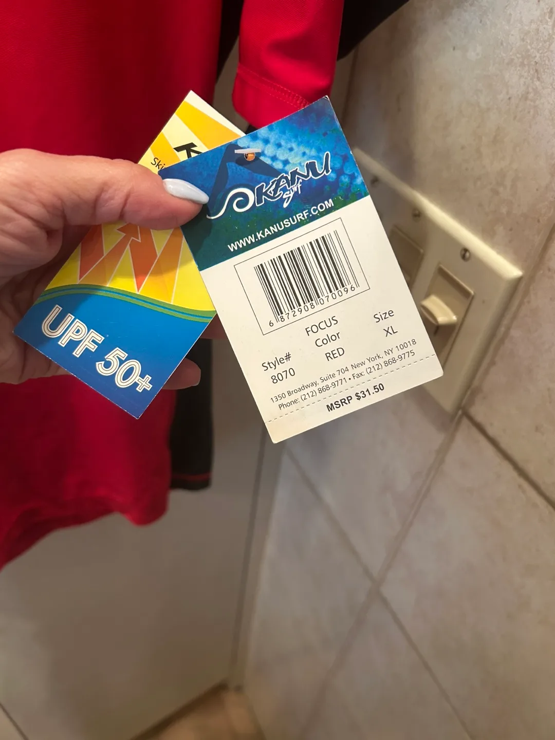 Kuna Surf Men's UPF 50+ Rash Guard, Size XL image indicator(2)