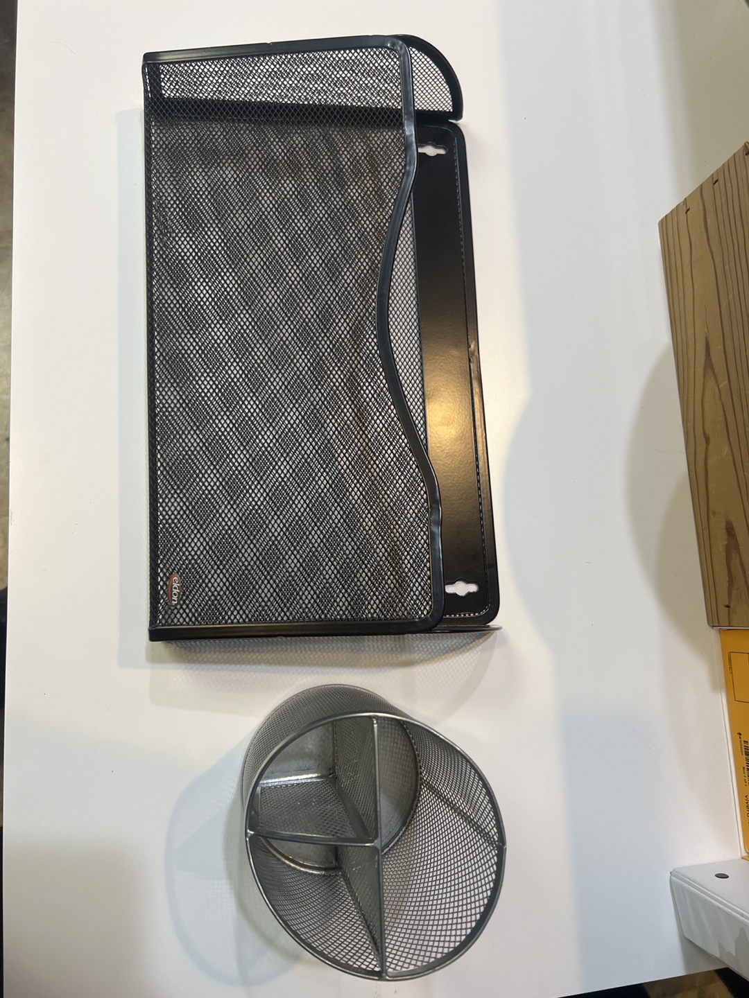 Black Metal Desk Organiser Set