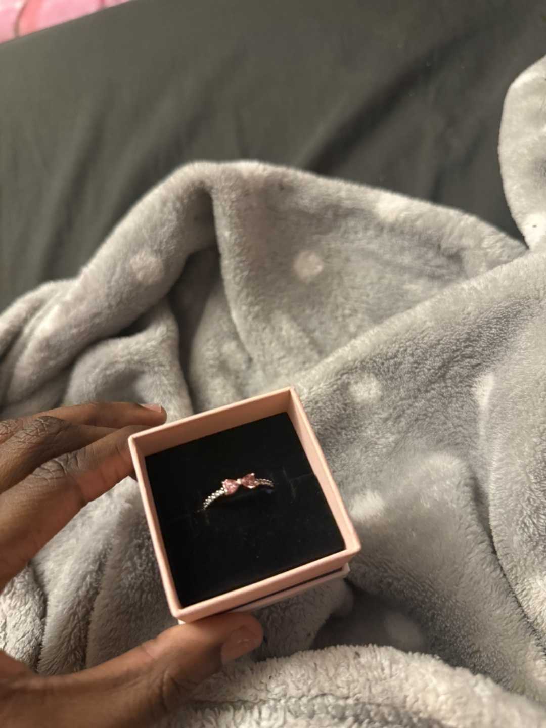 Pandora Bow Heart Ring