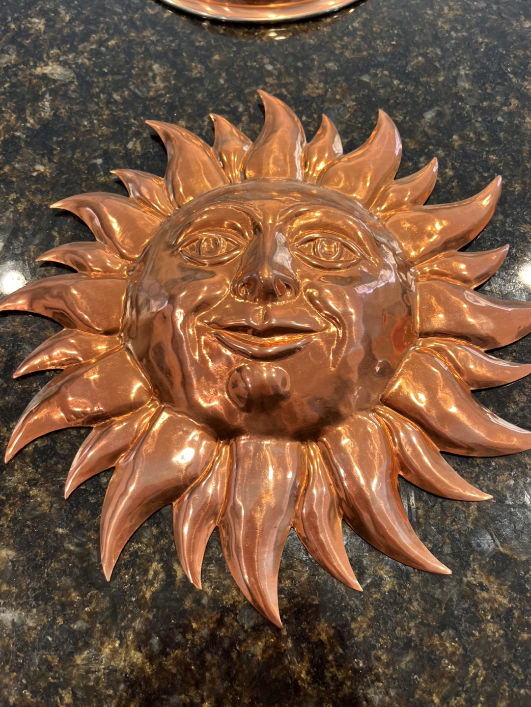 Copper sun with hanger