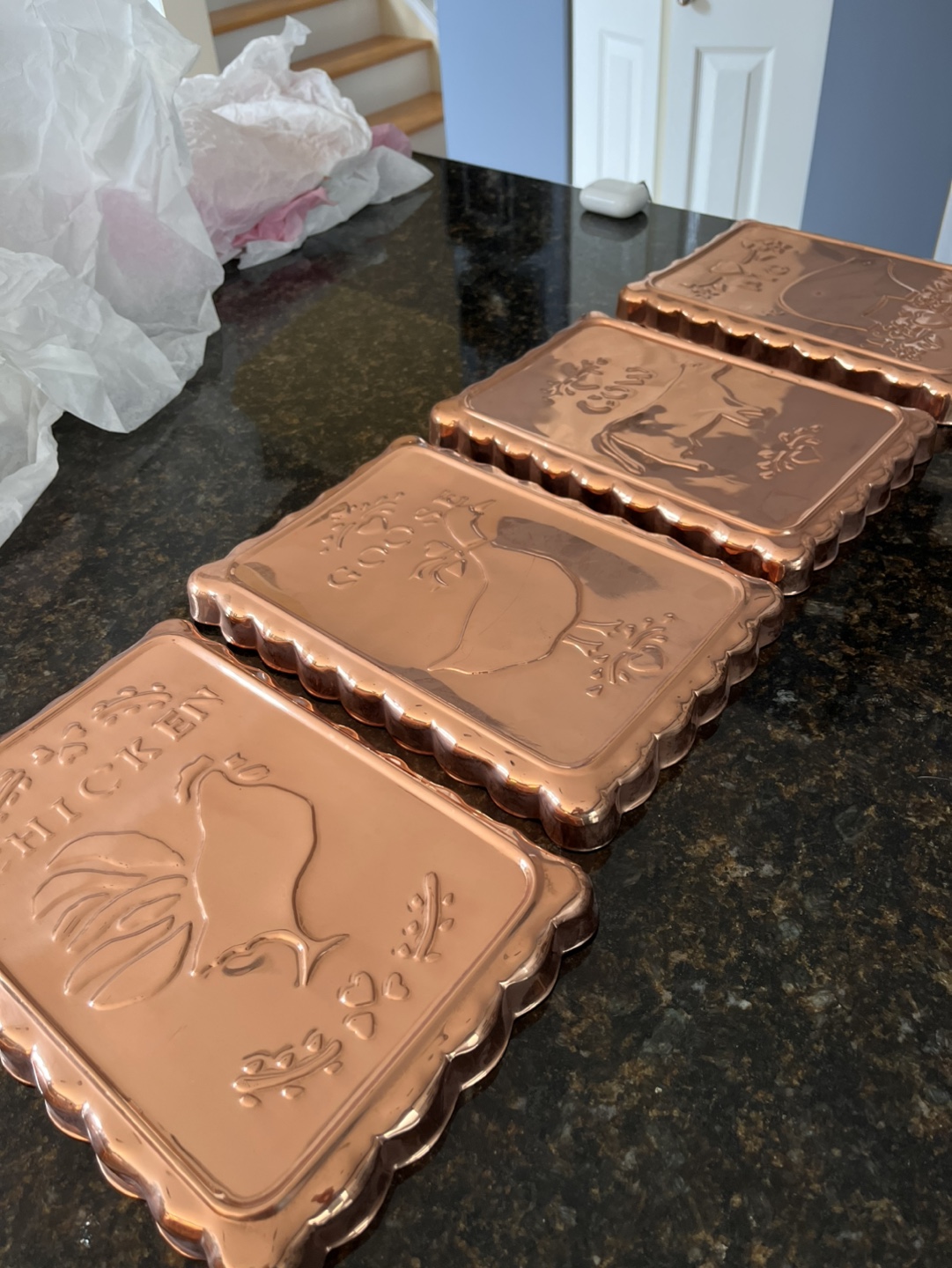 Copper molds with animals