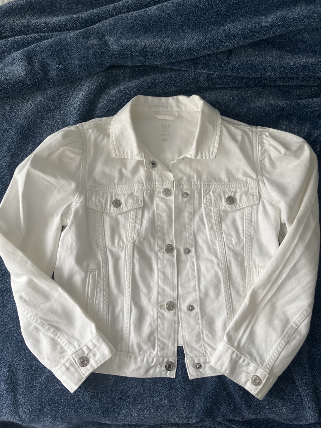Kids puff sleeve denim jacket - photo 3