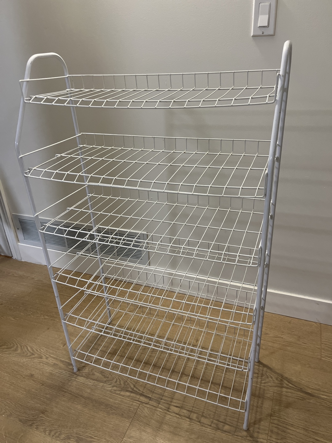 White Metal 5-Tier Shoe Rack - photo 2