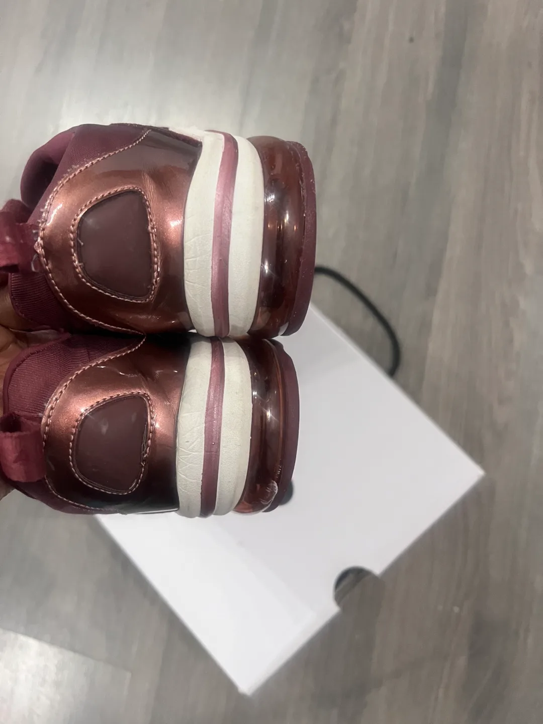 ALDO Women's Burgundy Rose Gold Sneakers - Size 7 image indicator(5)