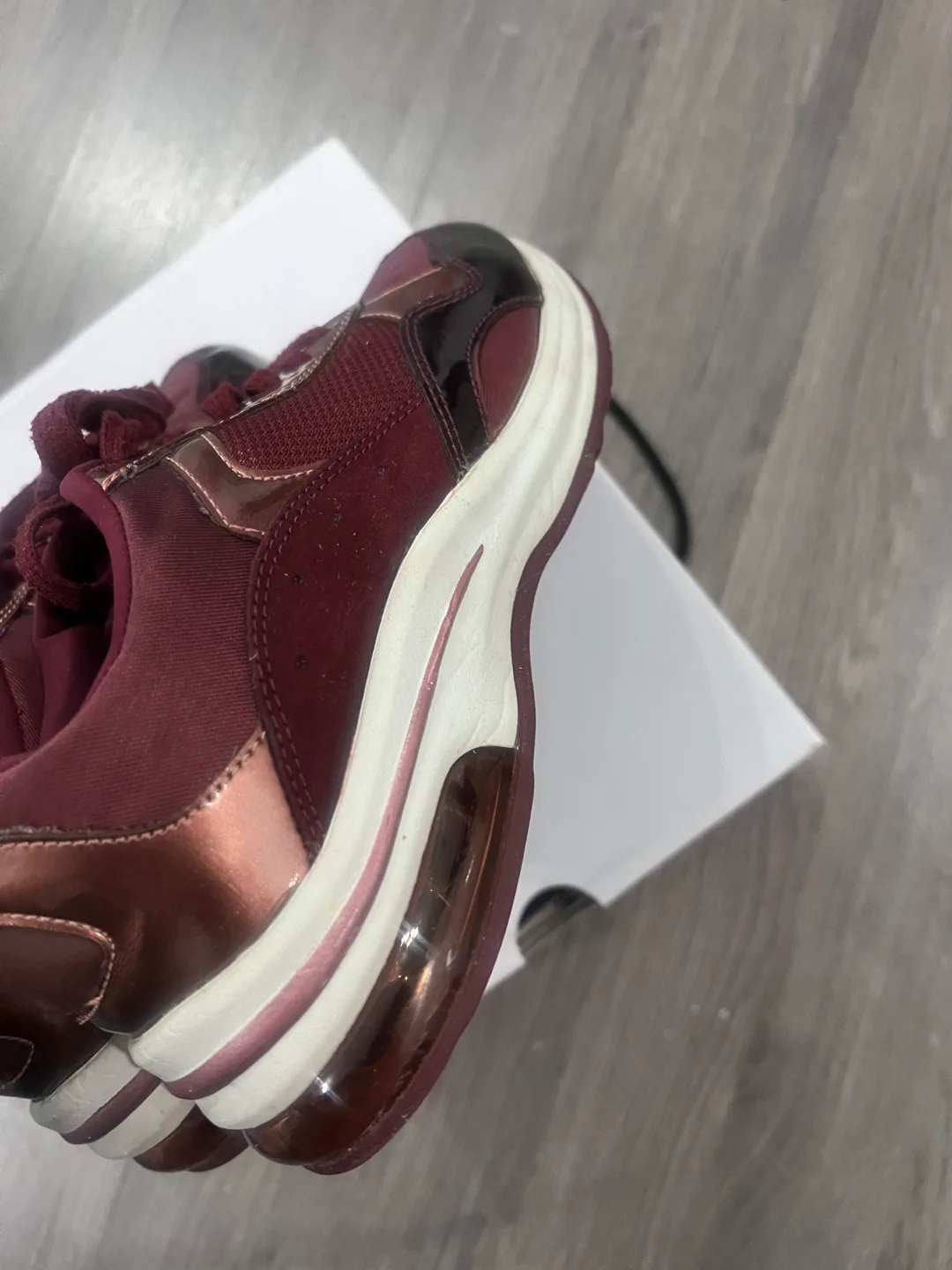 ALDO Women's Burgundy Rose Gold Sneakers - Size 7 image indicator(4)