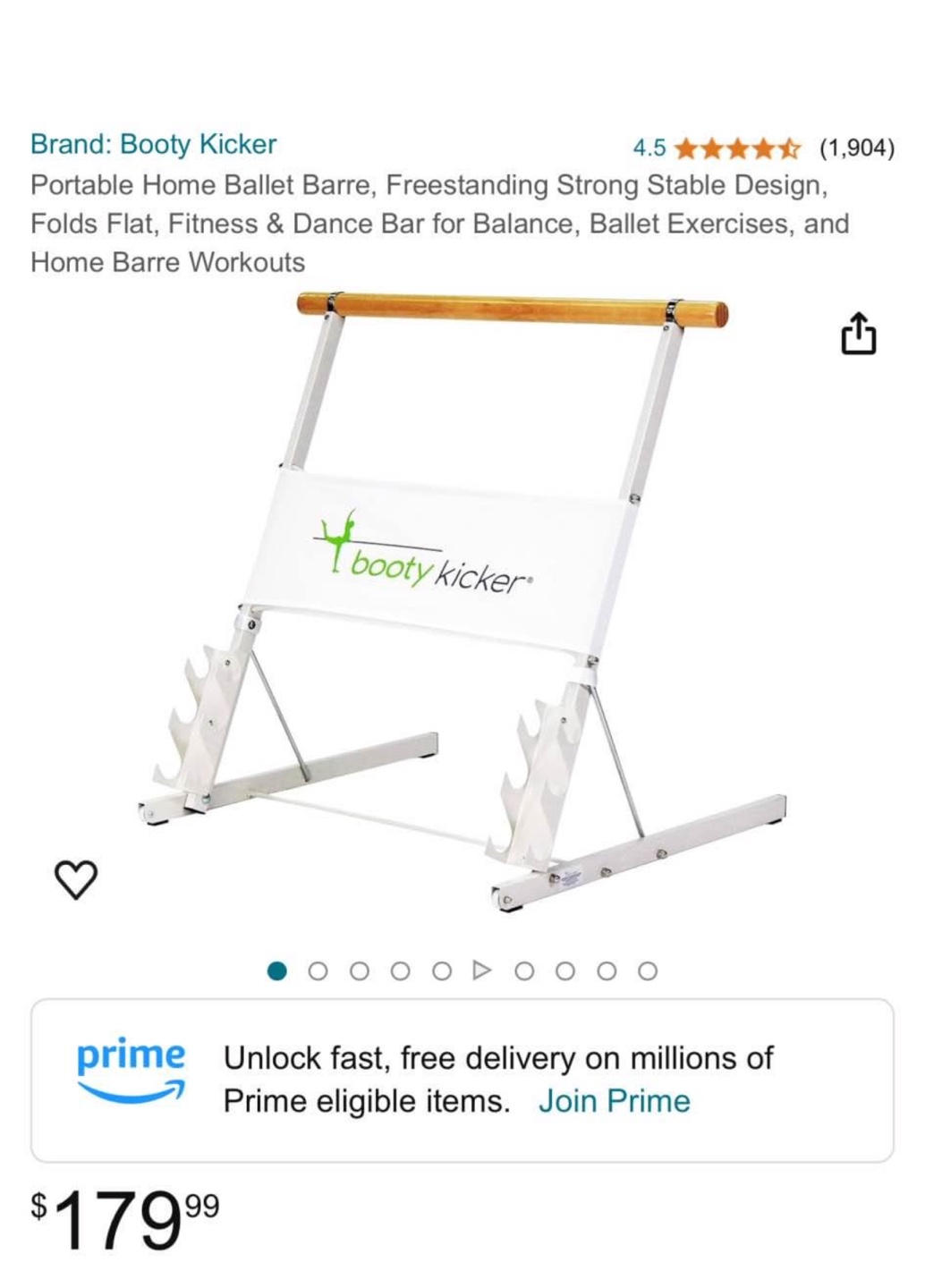 Booty Kicker Portable Home Ballet Barre - photo 2