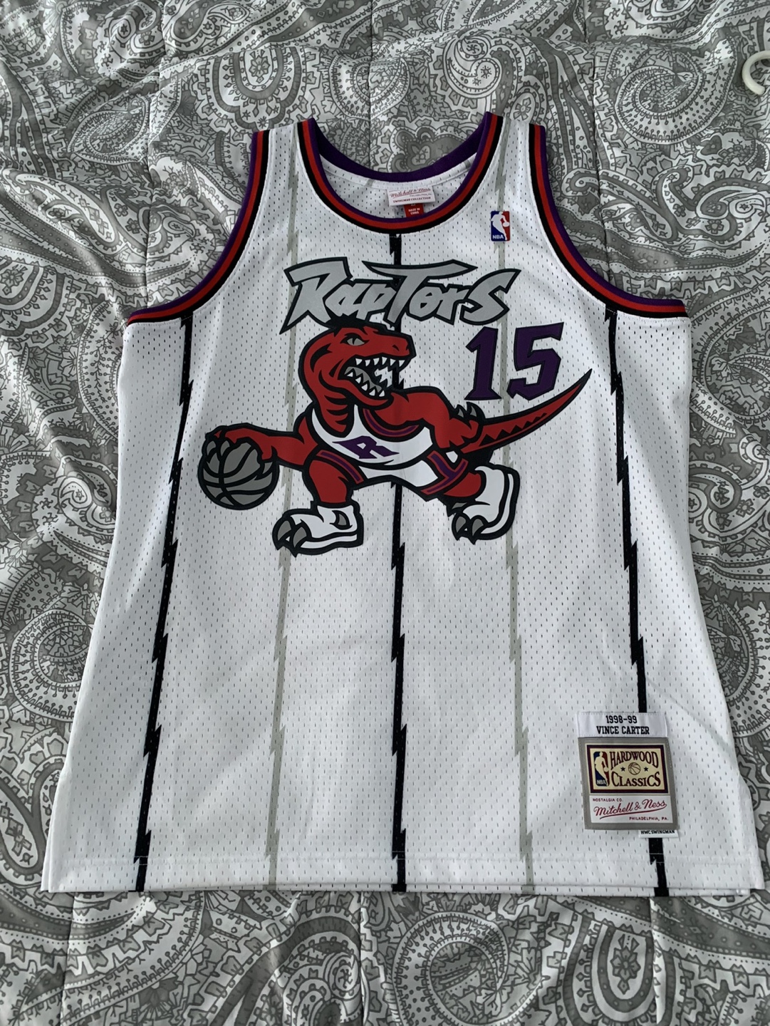 Vince Carter Toronto Raptors Hardwood Classics Jersey Size L - photo 2