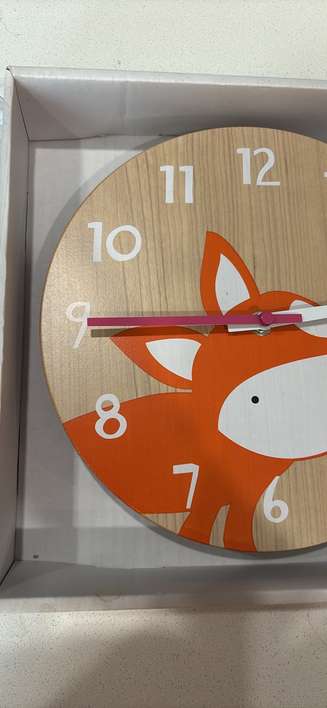 Kids Wooden Fox Wall Clock - photo 3