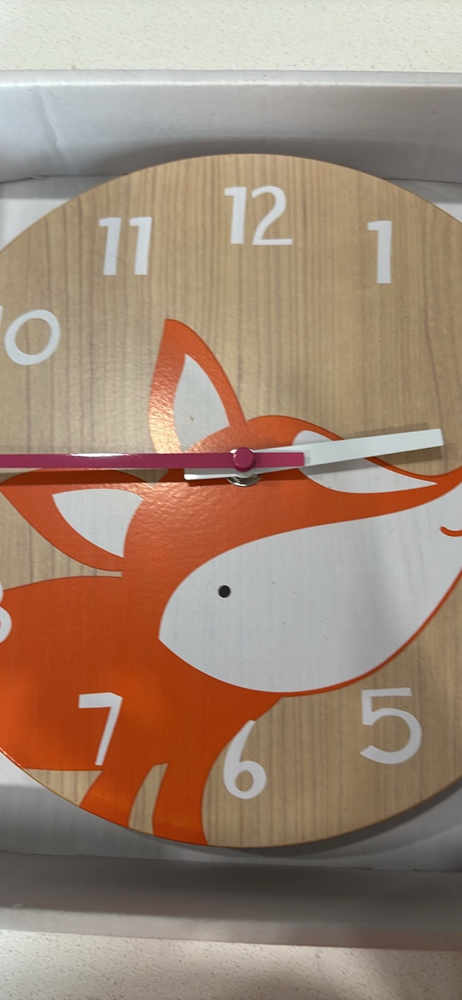 Kids Wooden Fox Wall Clock - photo 2